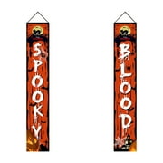 UYUH Halloween Outdoor Decorations Banner Durable Polyester Front Porch Sign for Garden Yard Party \u0026 Day of The Dead | Festive Welcome Hanging Signs, \u0026 Pumpkin Design